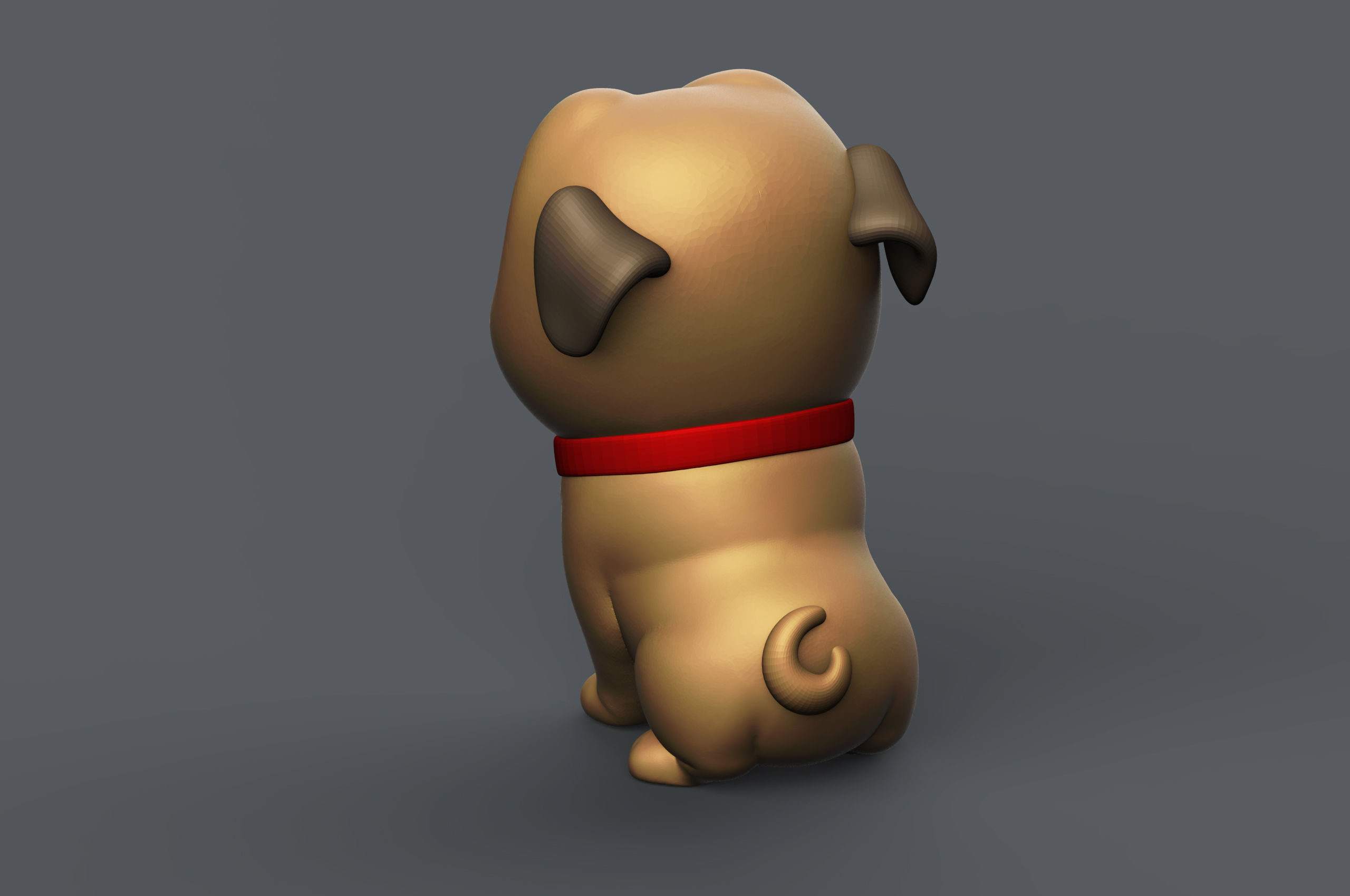 Puppy Pug 3D print model_6