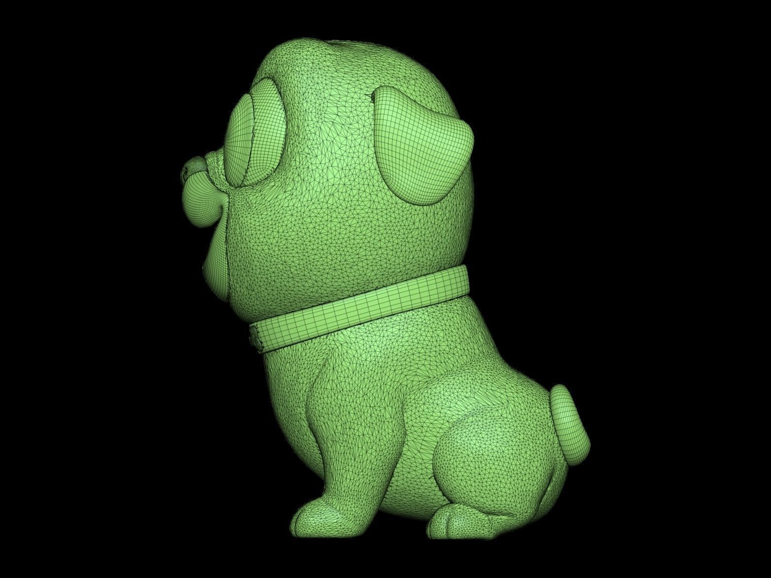 Puppy Pug 3D print model_13