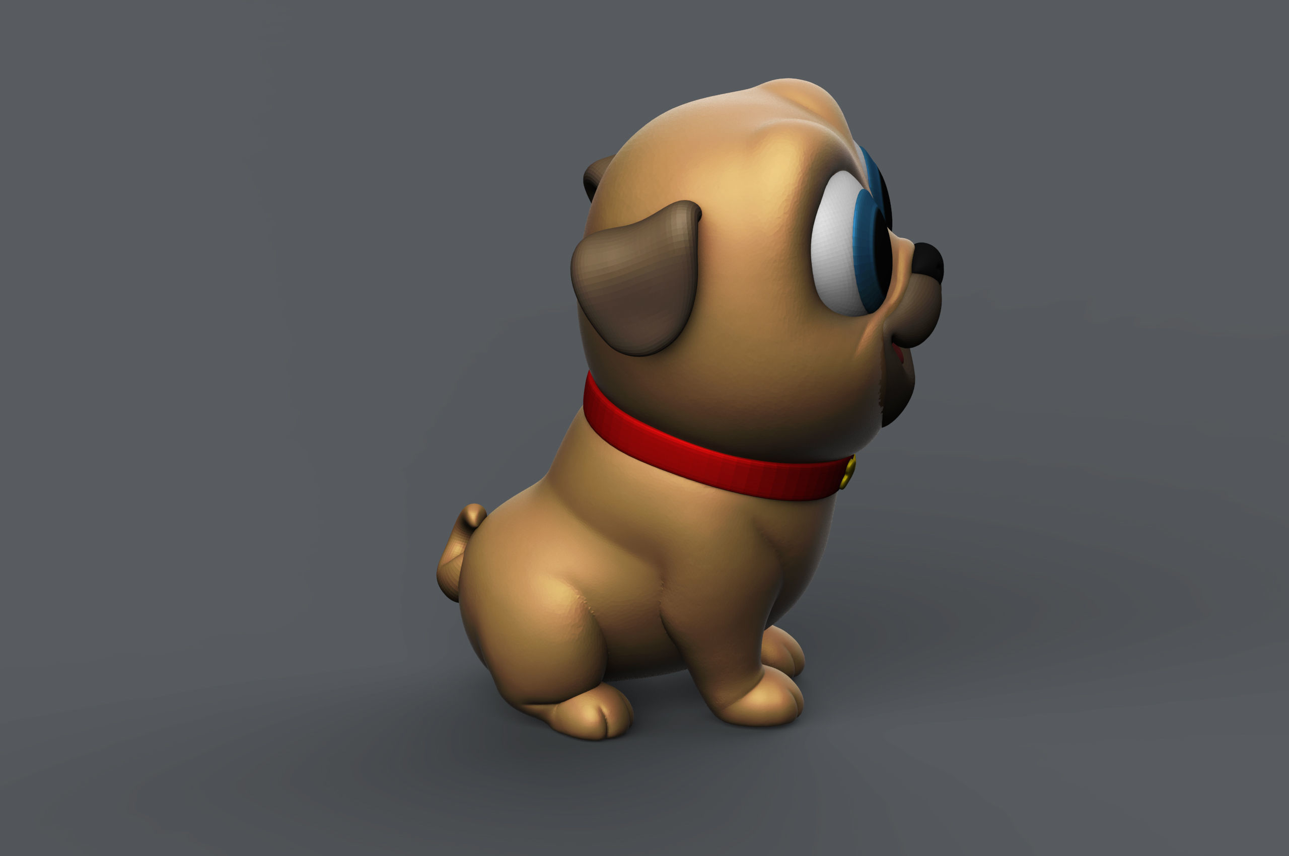 Puppy Pug 3D print model_2