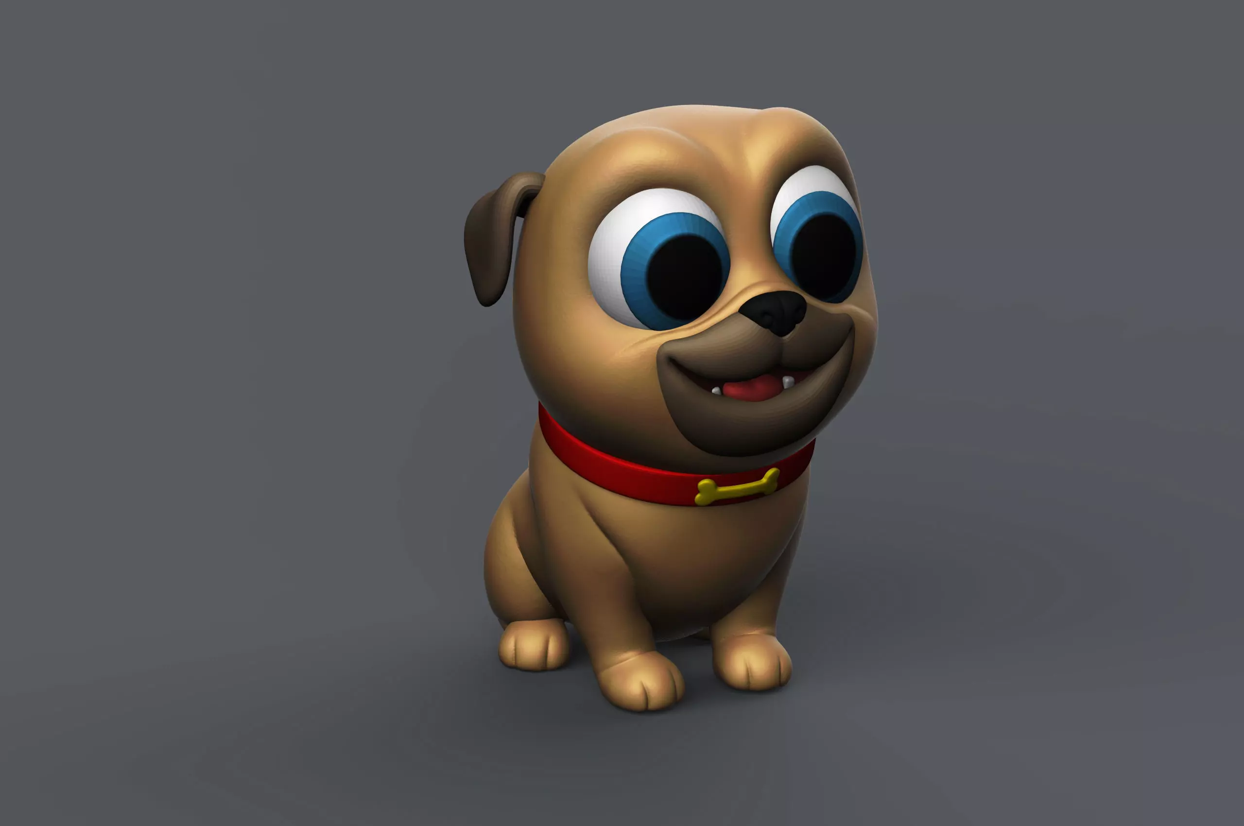 Puppy Pug 3D print model_0