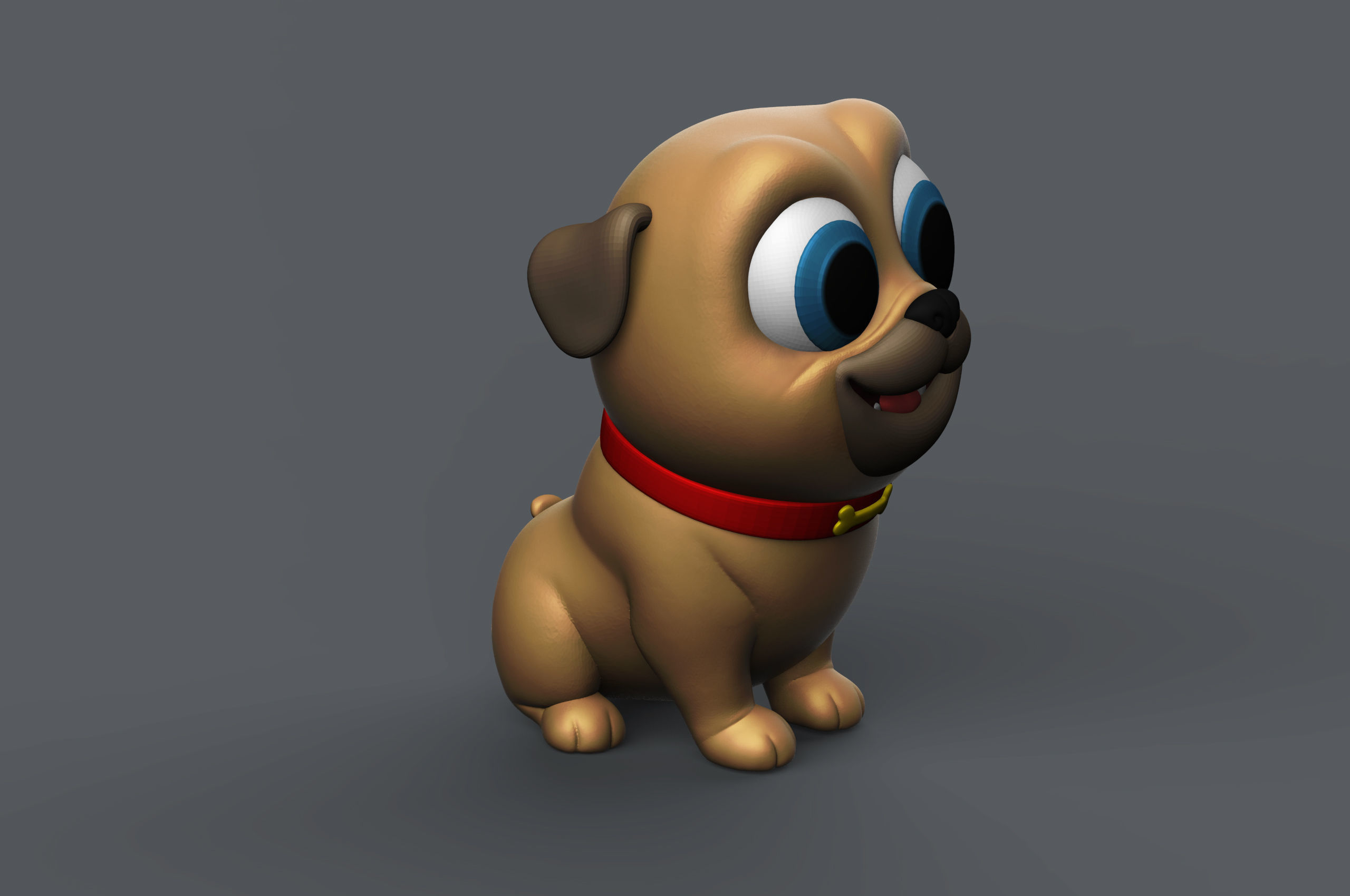 Puppy Pug 3D print model_1