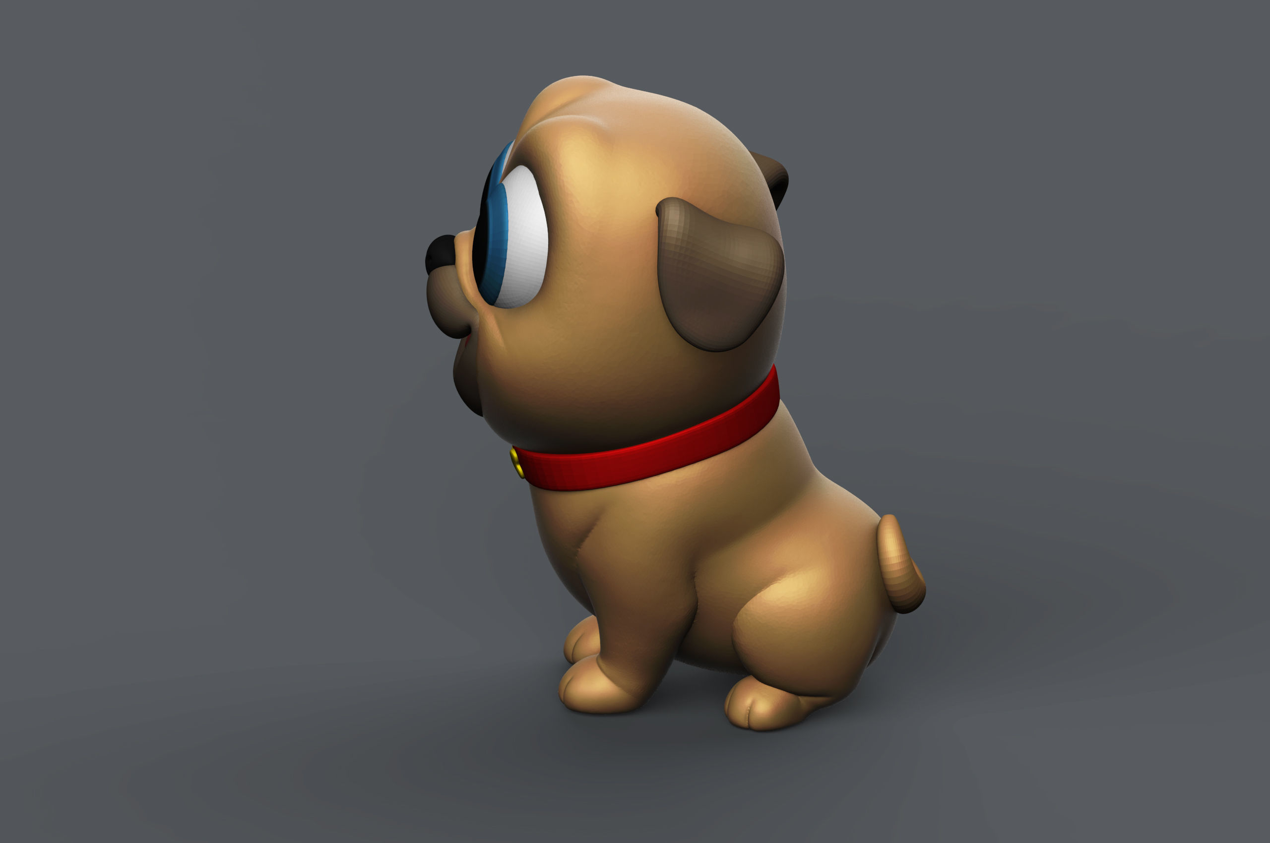 Puppy Pug 3D print model_8
