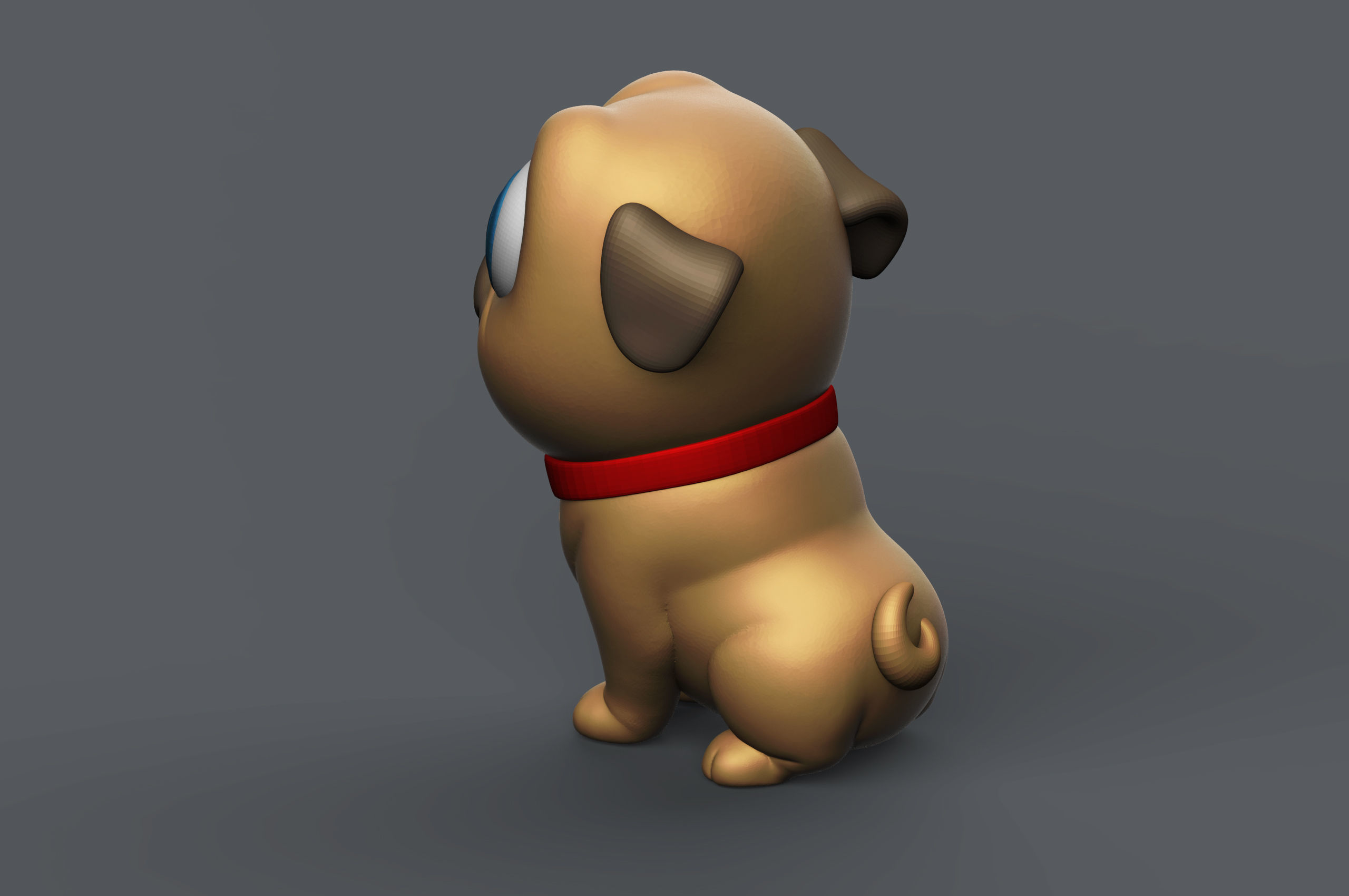 Puppy Pug 3D print model_7