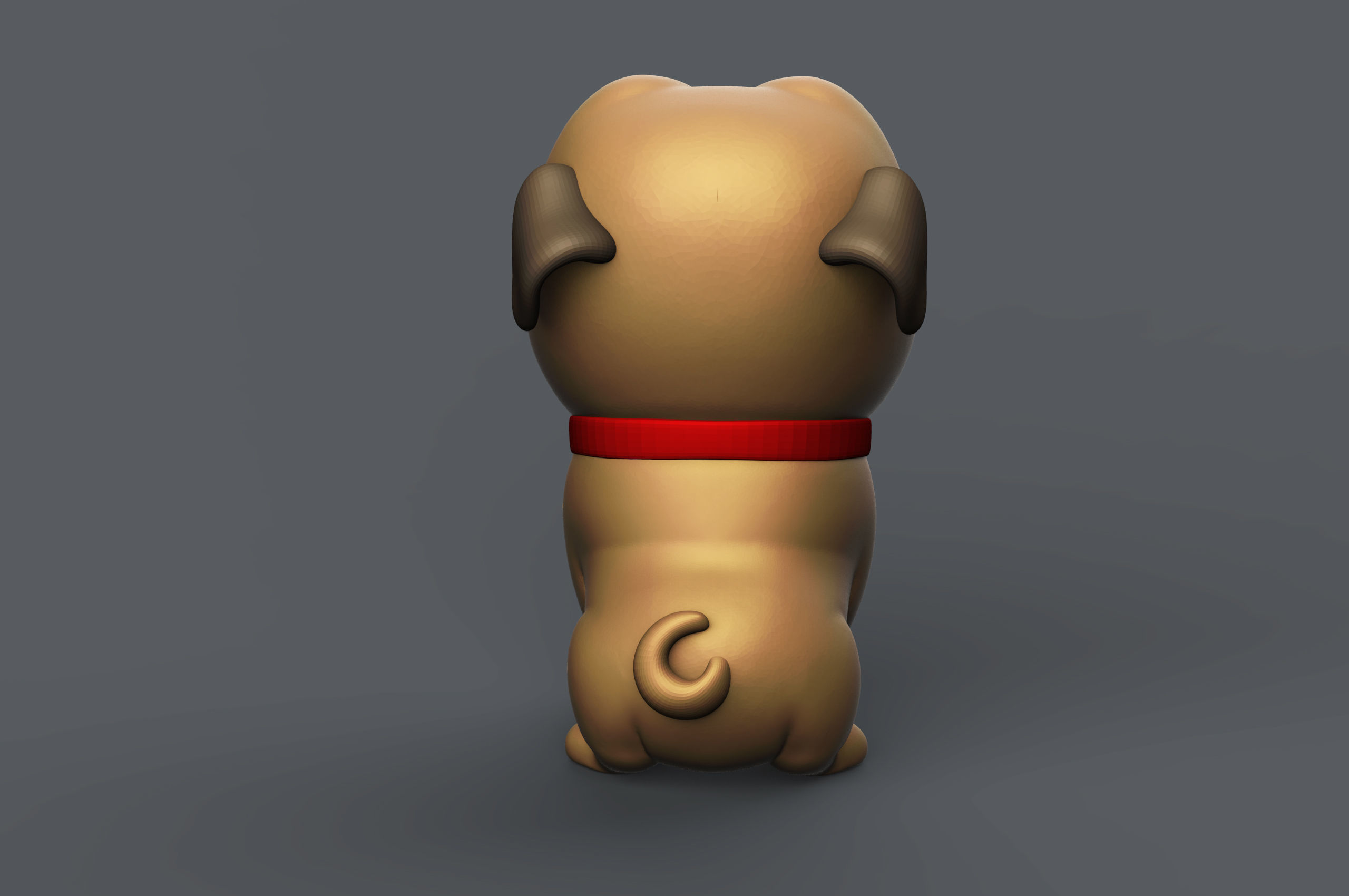 Puppy Pug 3D print model_5