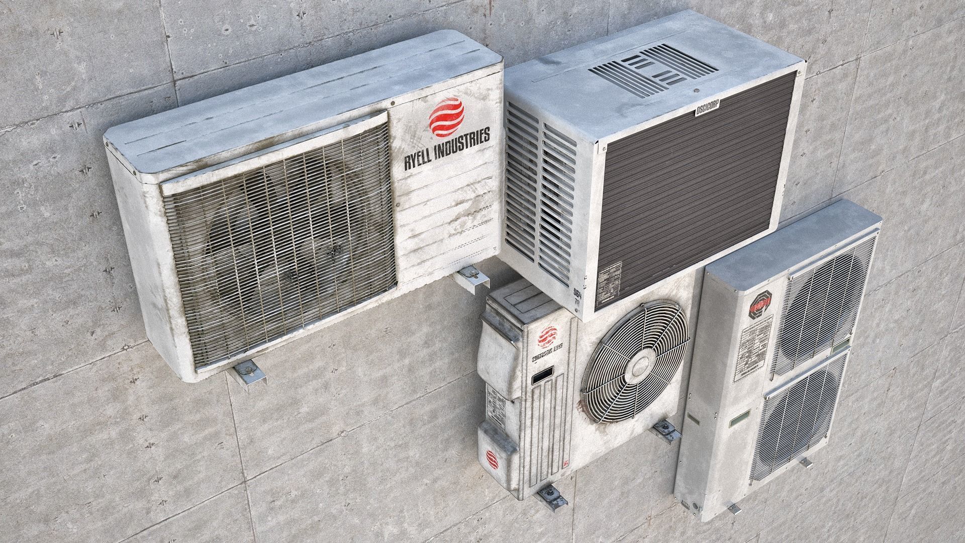 Air Conditioning Units  3D model_3