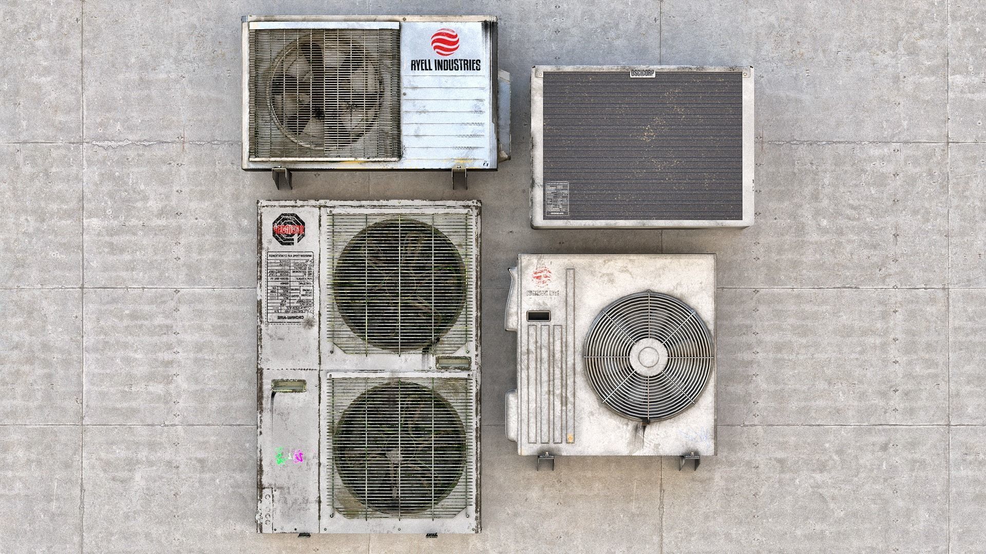 Air Conditioning Units  3D model_1