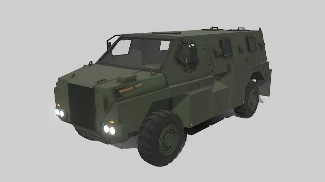 Bushmaster APC Lowpoly Low-poly 3D model