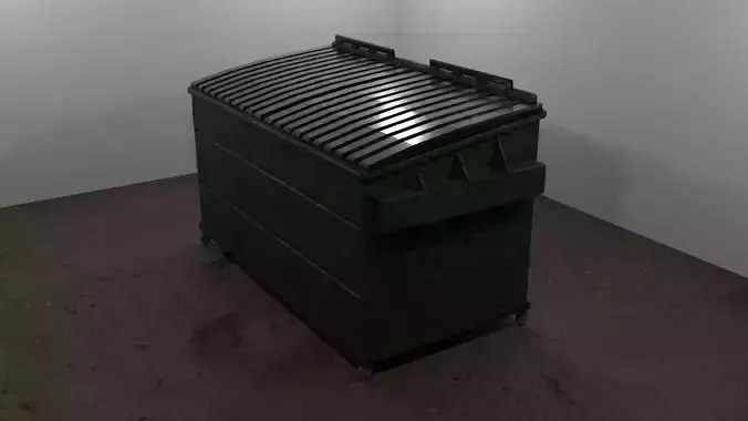 3D Assest Realistic Dumpster Low-Poly 3d model   Low-poly 3D model