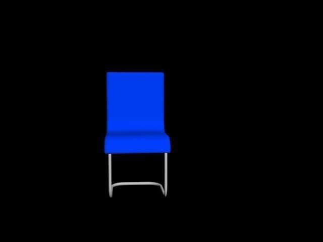 Chair Low-poly 3D model_3