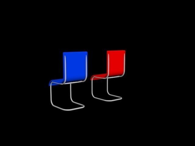 Chair Low-poly 3D model_2