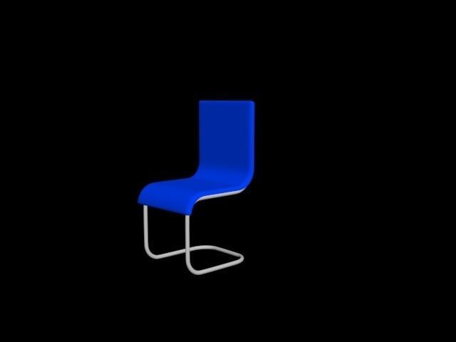 Chair Low-poly 3D model_1