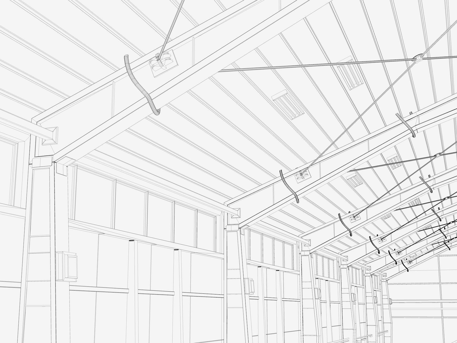 Warehouse White Office 3D model_21