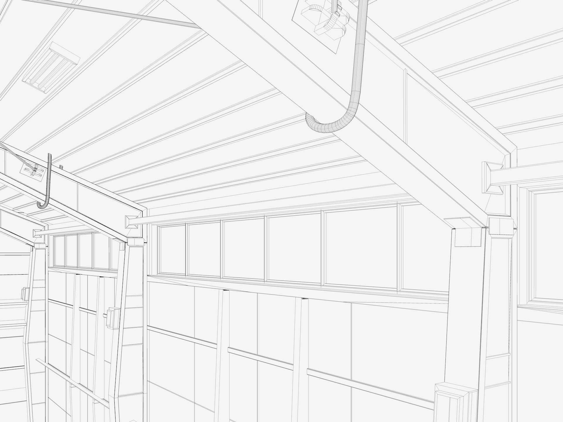 Warehouse White Office 3D model_16