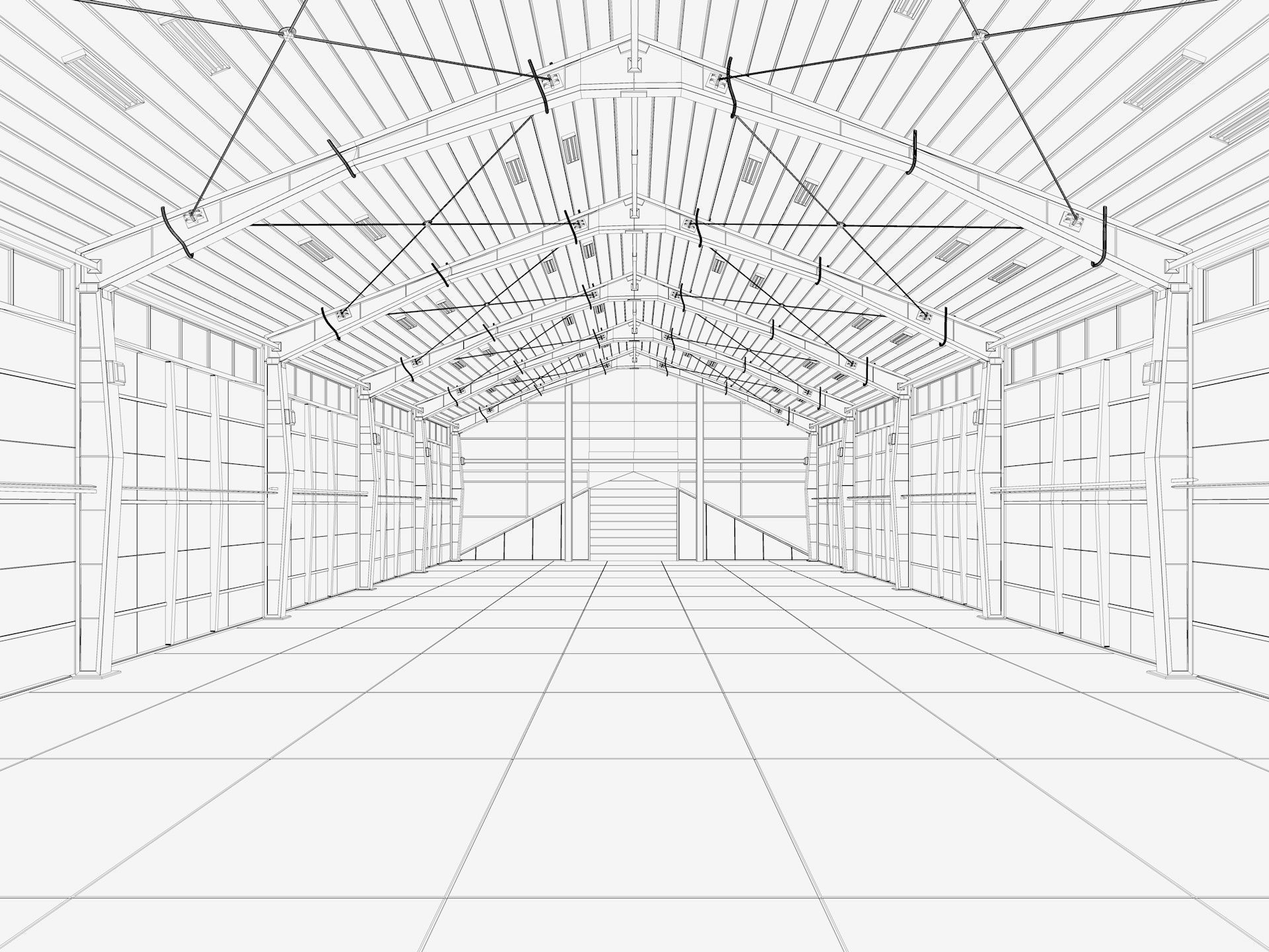 Warehouse White Office 3D model_17