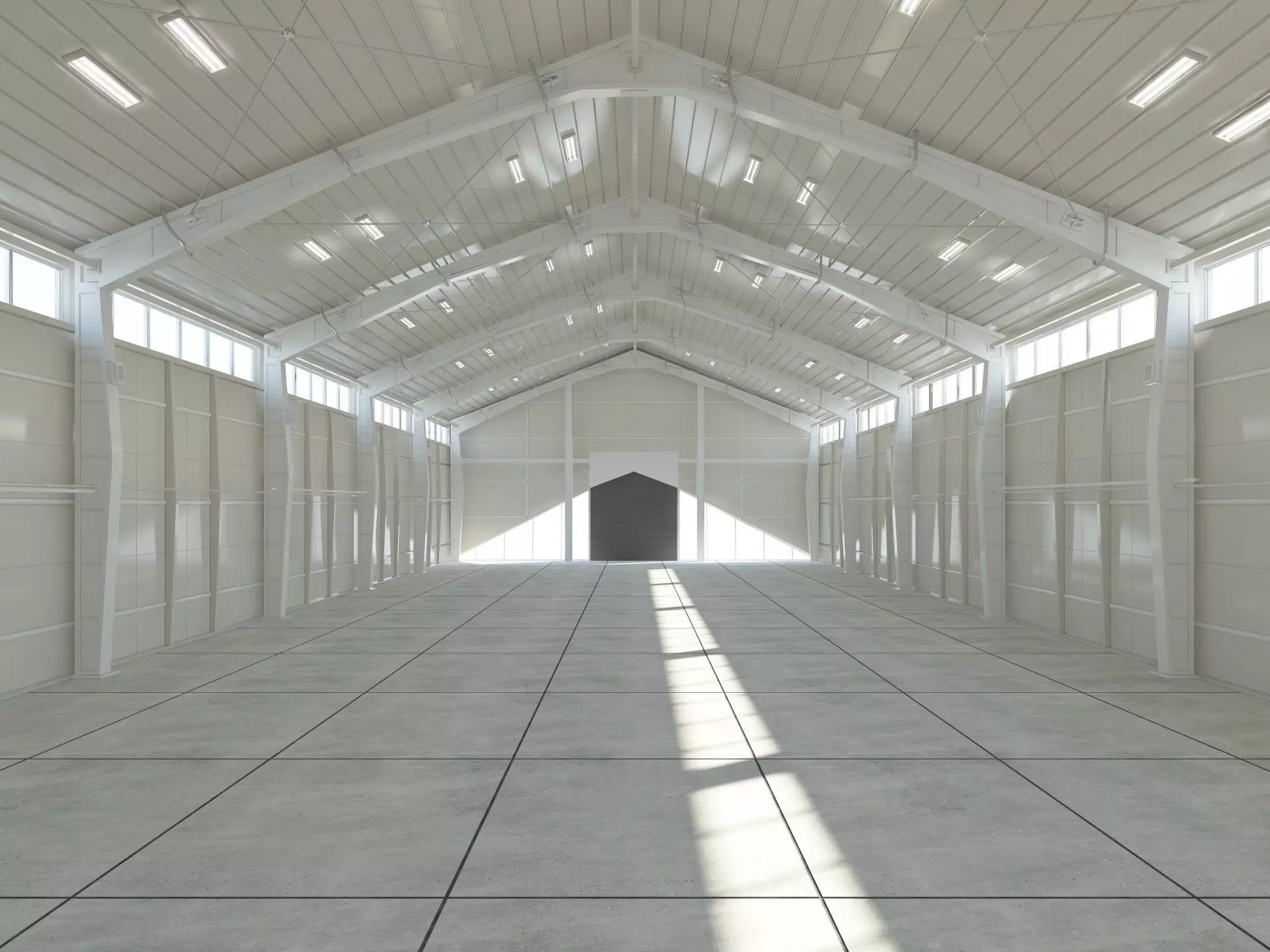 Warehouse White Office 3D model_0