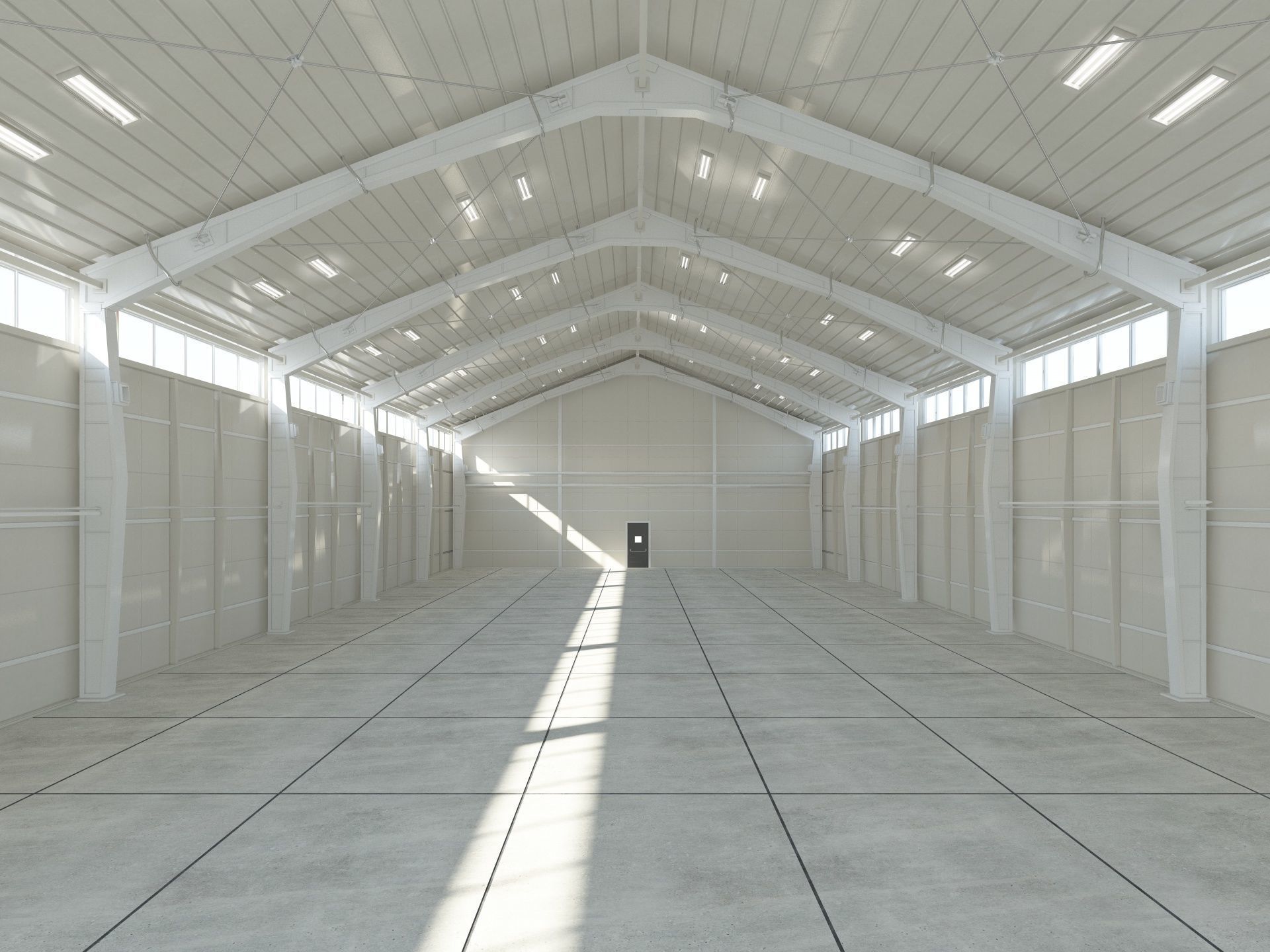 Warehouse White Office 3D model_1