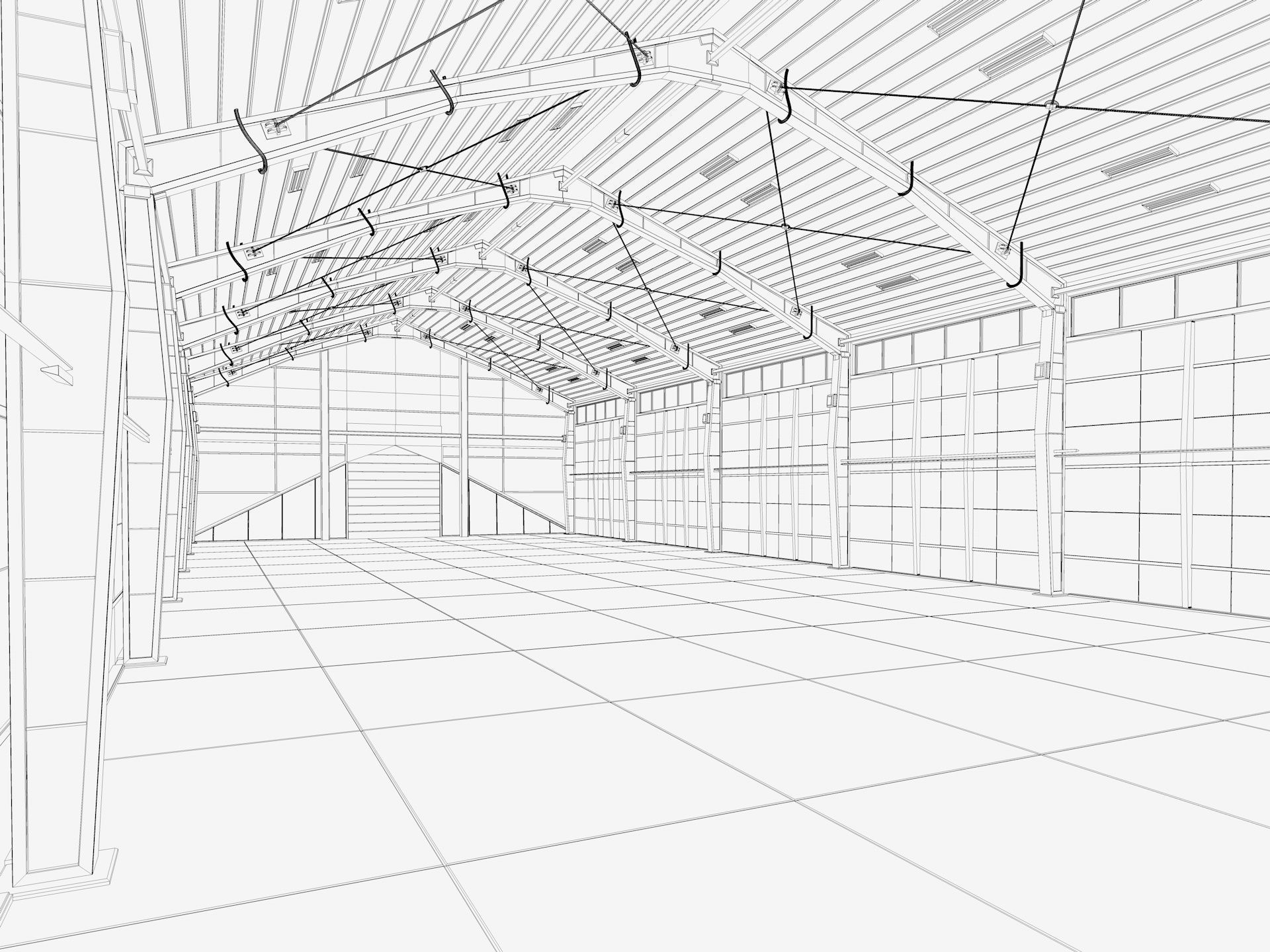 Warehouse White Office 3D model_18