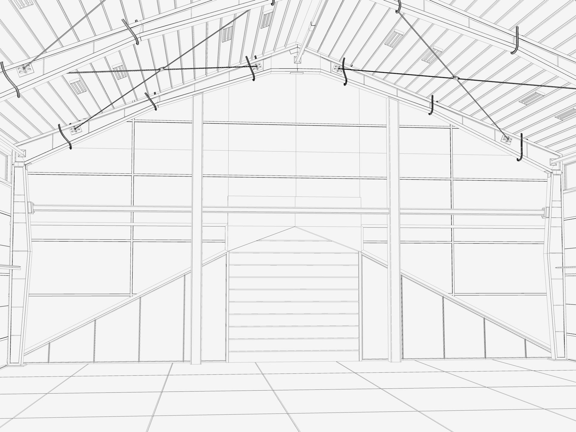 Warehouse White Office 3D model_19