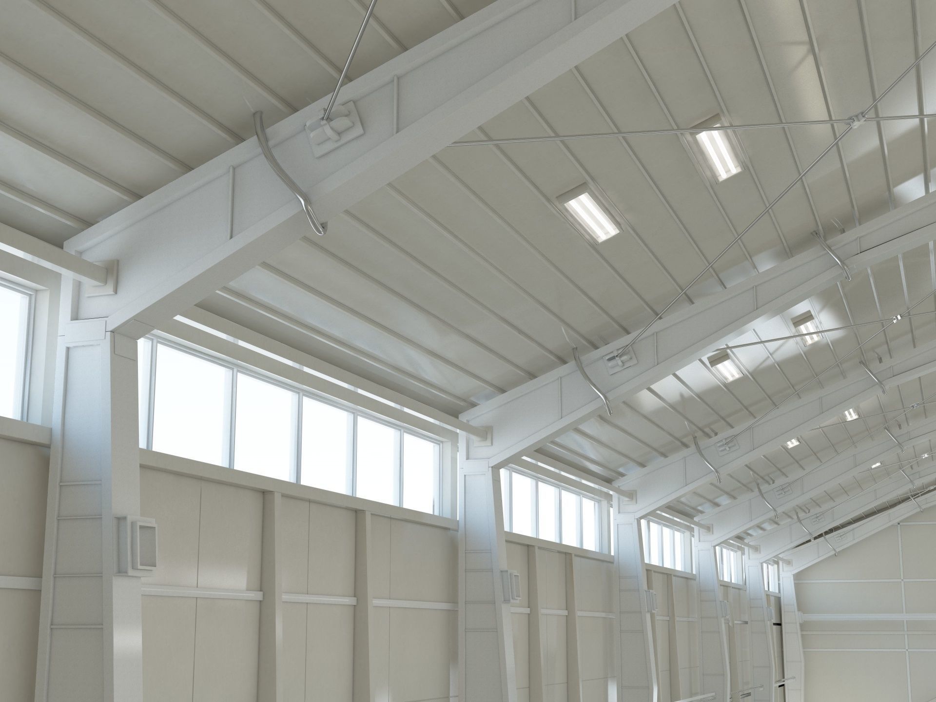 Warehouse White Office 3D model_7