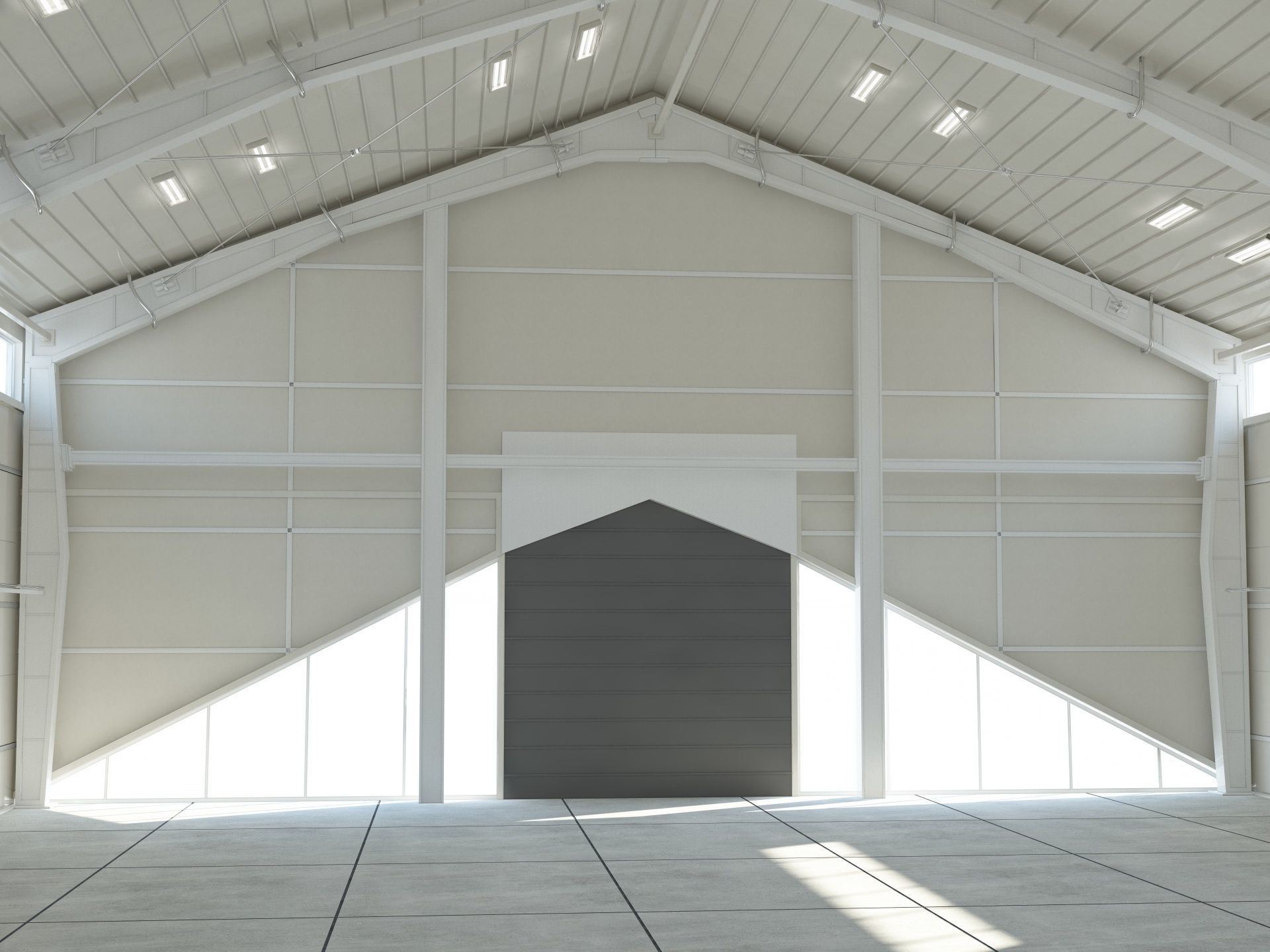 Warehouse White Office 3D model_5