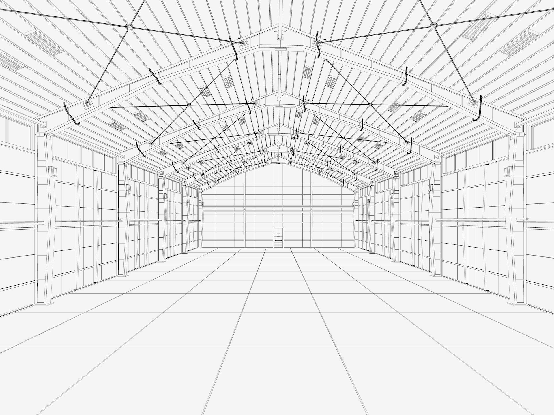 Warehouse White Office 3D model_14
