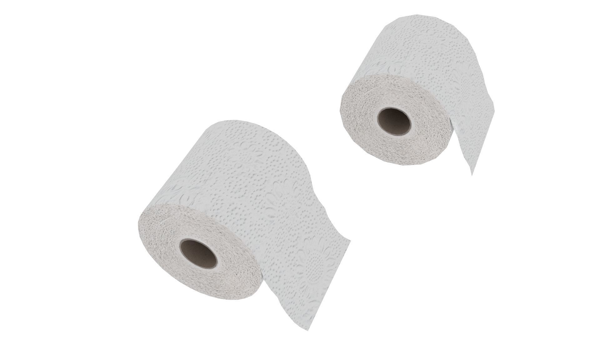 Toilet paper Free low-poly 3D model_4
