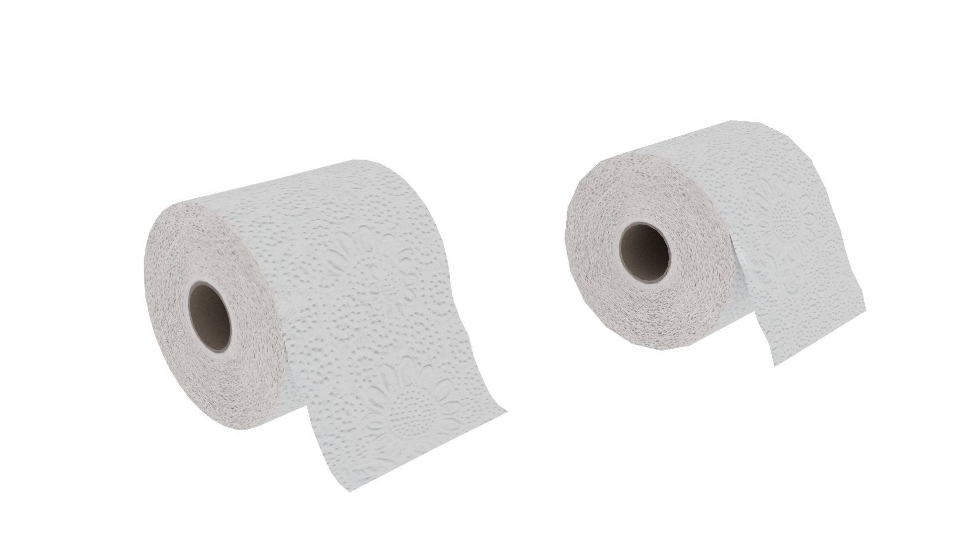 Toilet paper Free low-poly 3D model_3
