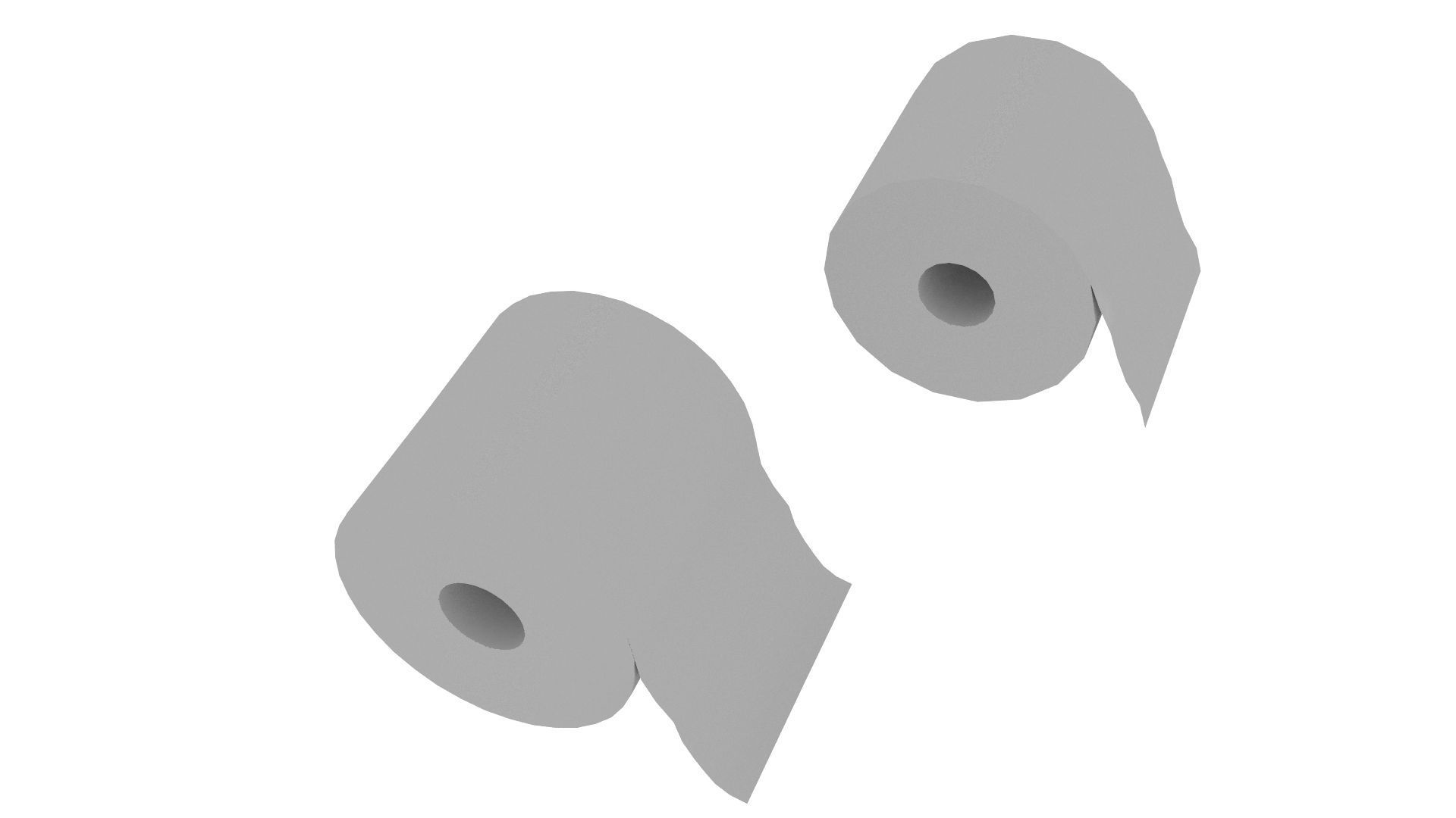 Toilet paper Free low-poly 3D model_5