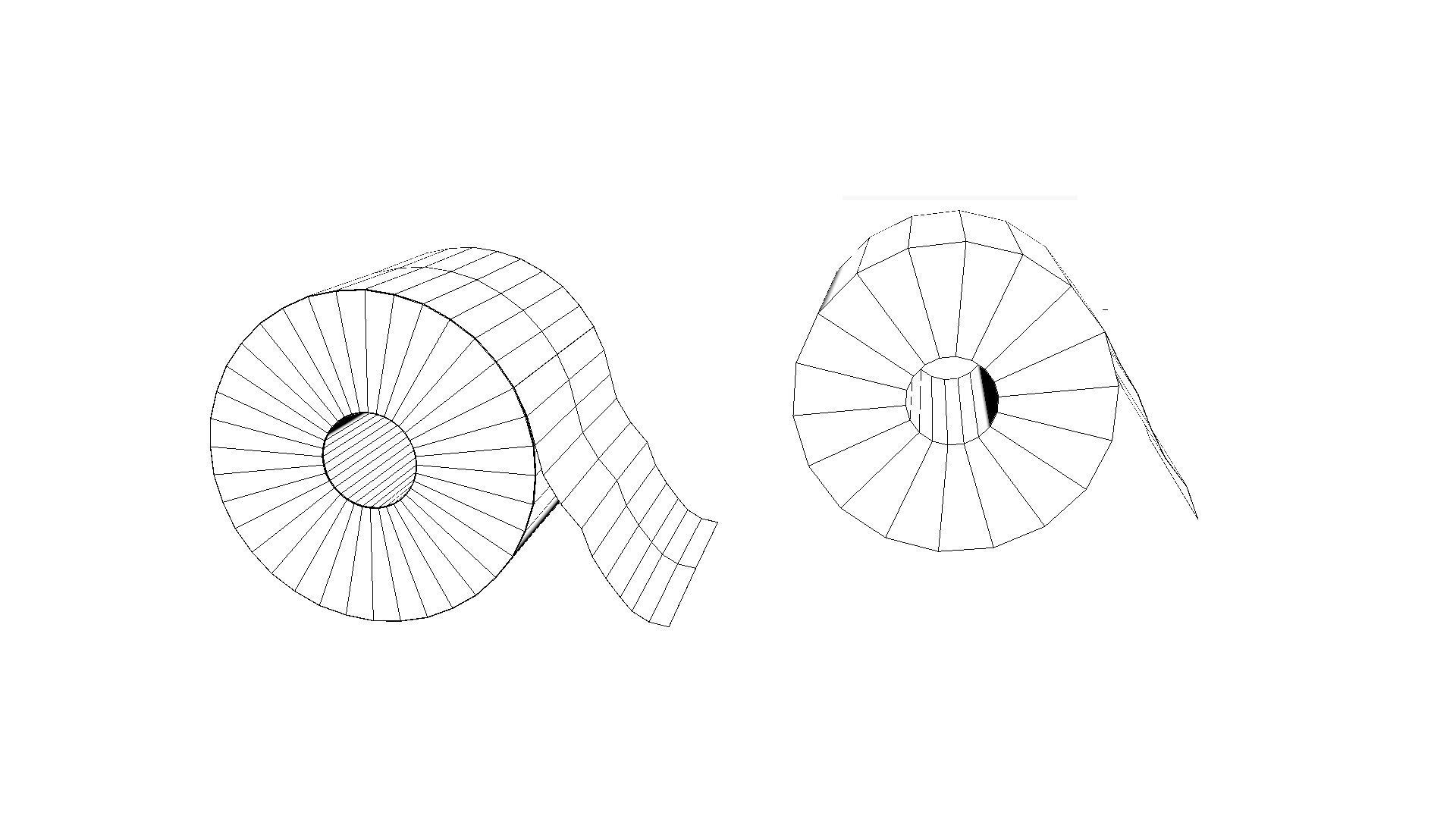 Toilet paper Free low-poly 3D model_6