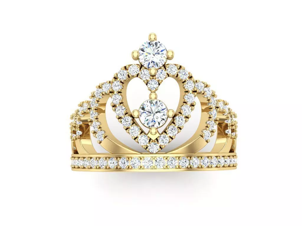 Crown ring 3D print model