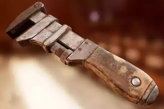 Old Wrench - PBR Game Ready Asset
