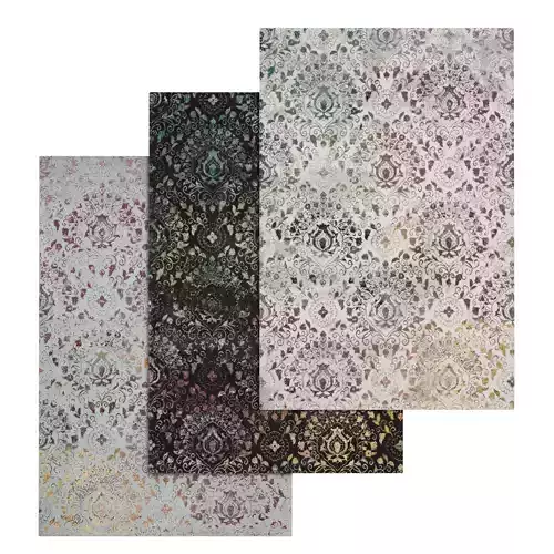 Rug Set 5 damask area