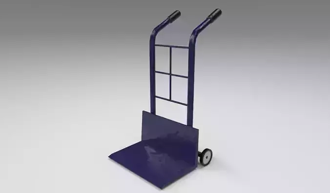 Wheelbarrow hand truck Low-poly 3D model