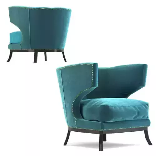 Arm Chair Art Deco Bluegreen