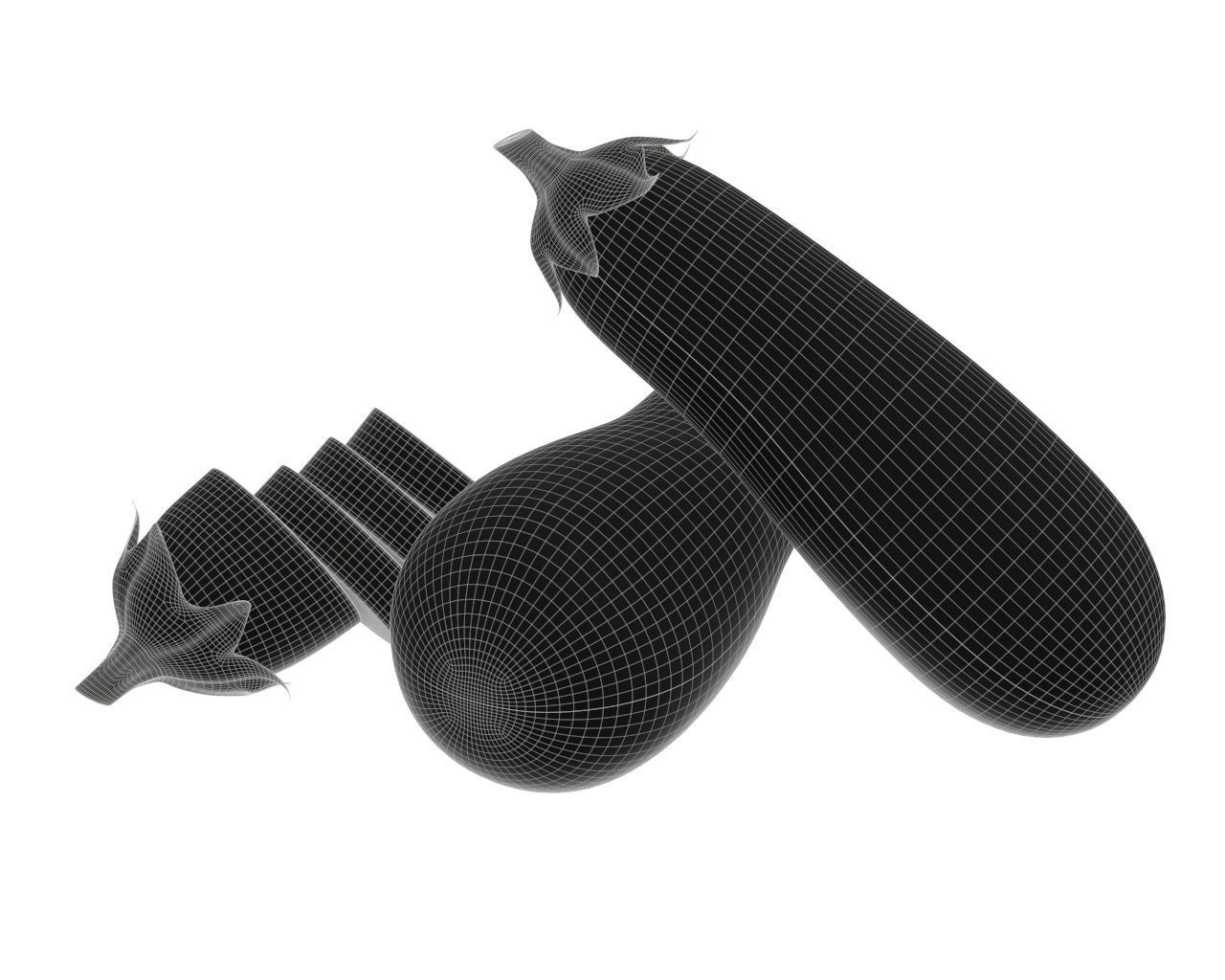 Eggplant 3D model_8