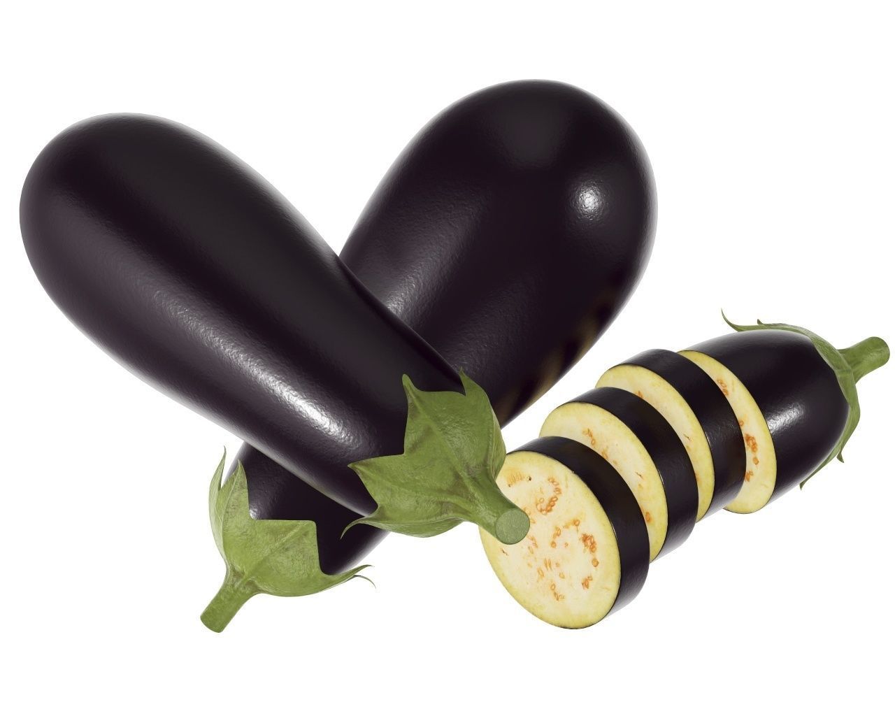 Eggplant 3D model_2