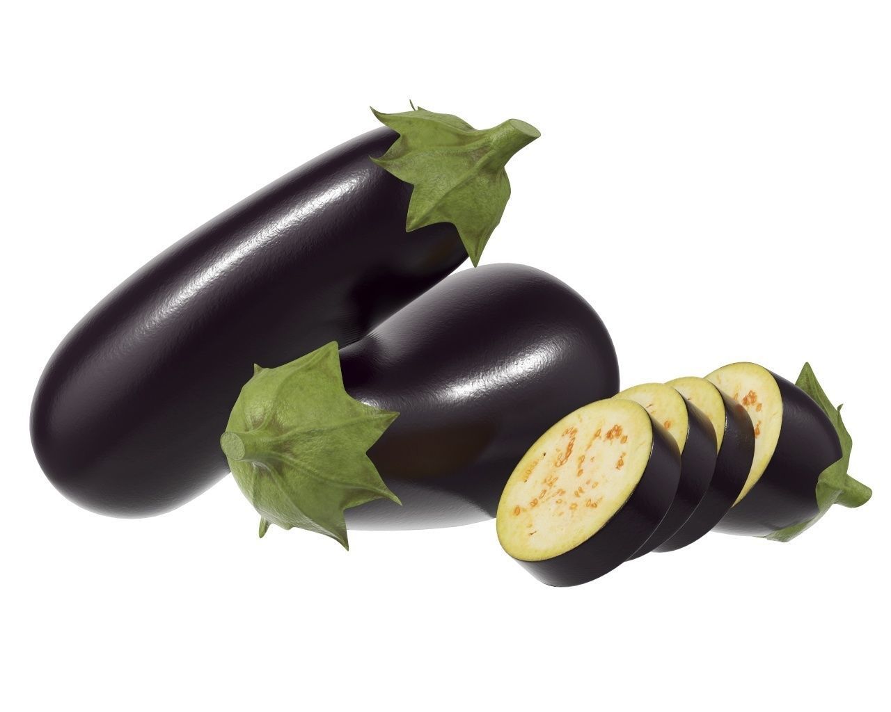 Eggplant 3D model_3
