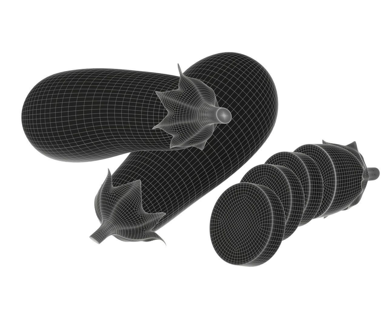 Eggplant 3D model_7