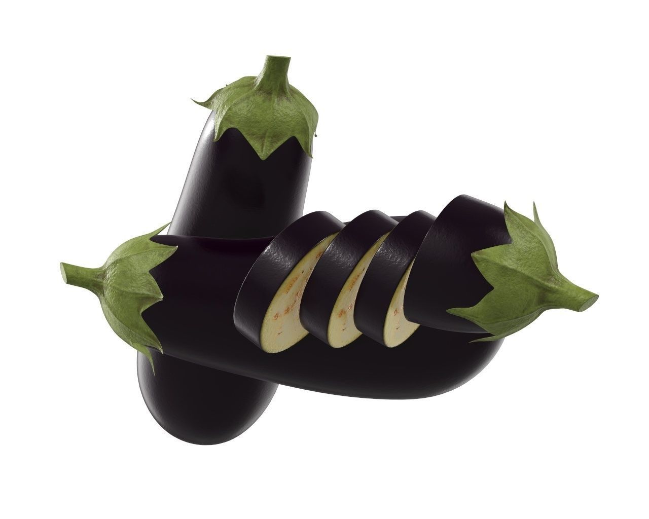 Eggplant 3D model_5
