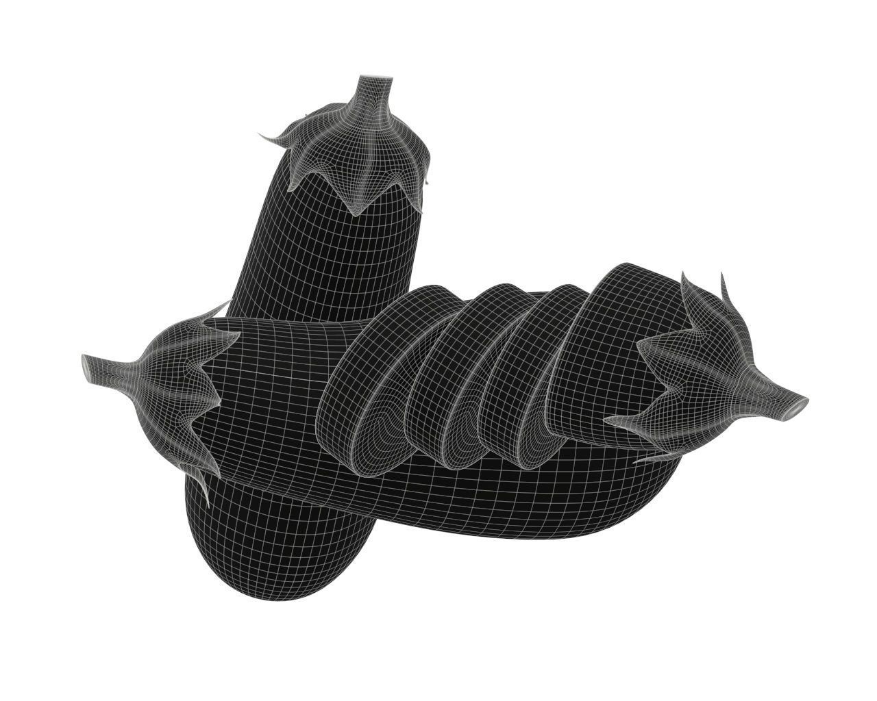 Eggplant 3D model_6