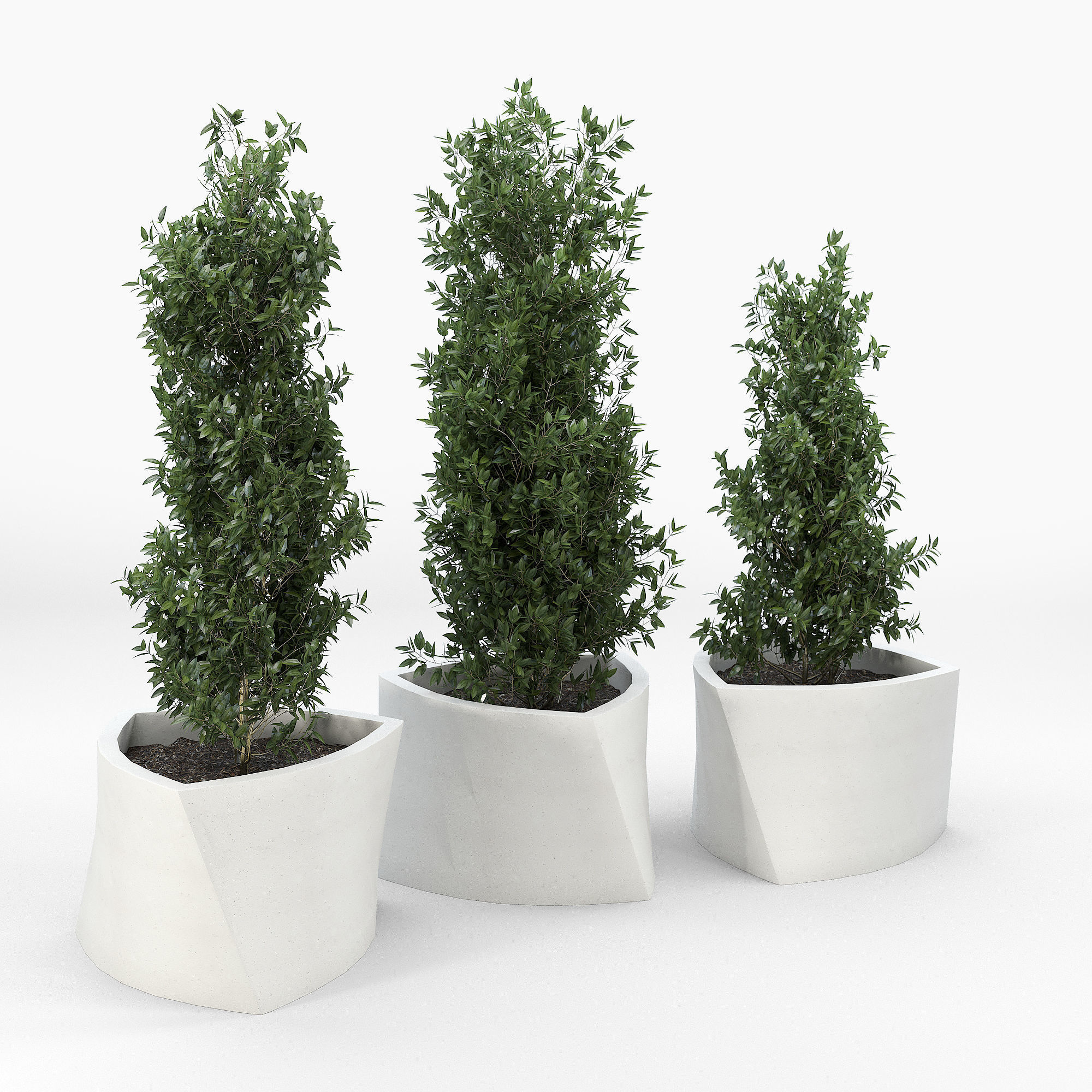 BILBAO three planters 3D model_1