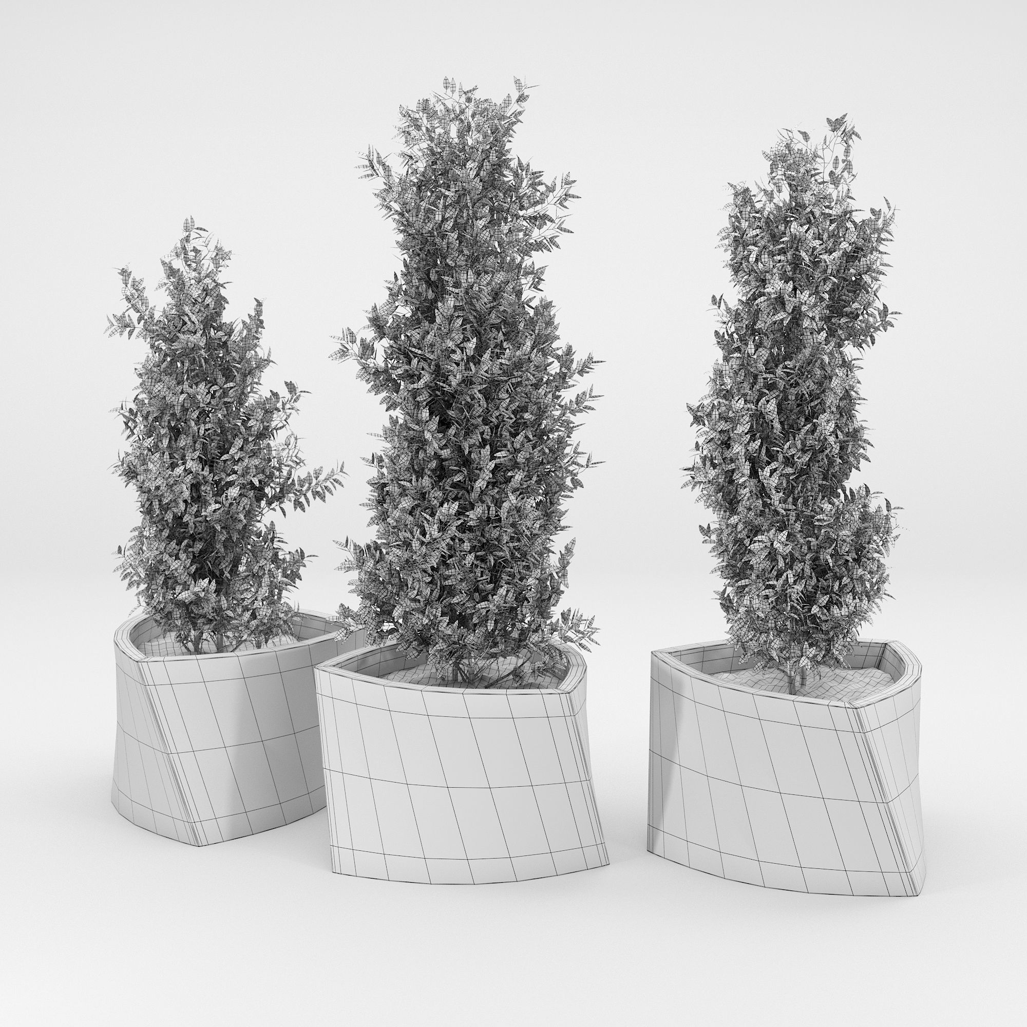 BILBAO three planters 3D model_4