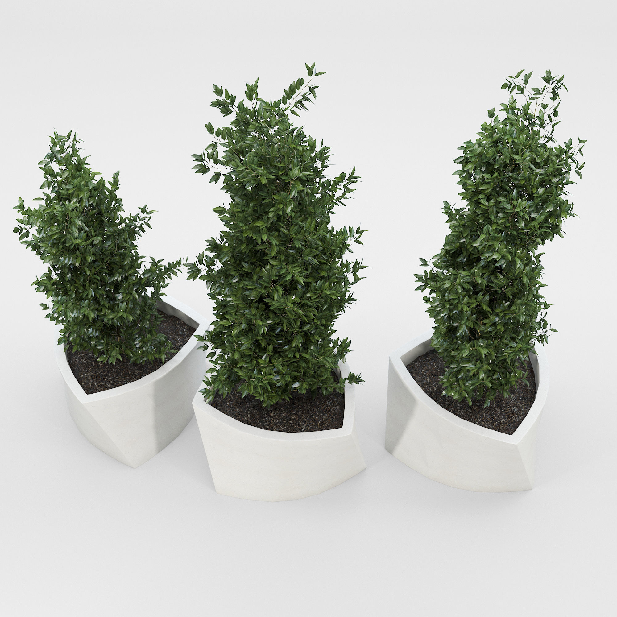 BILBAO three planters 3D model_2