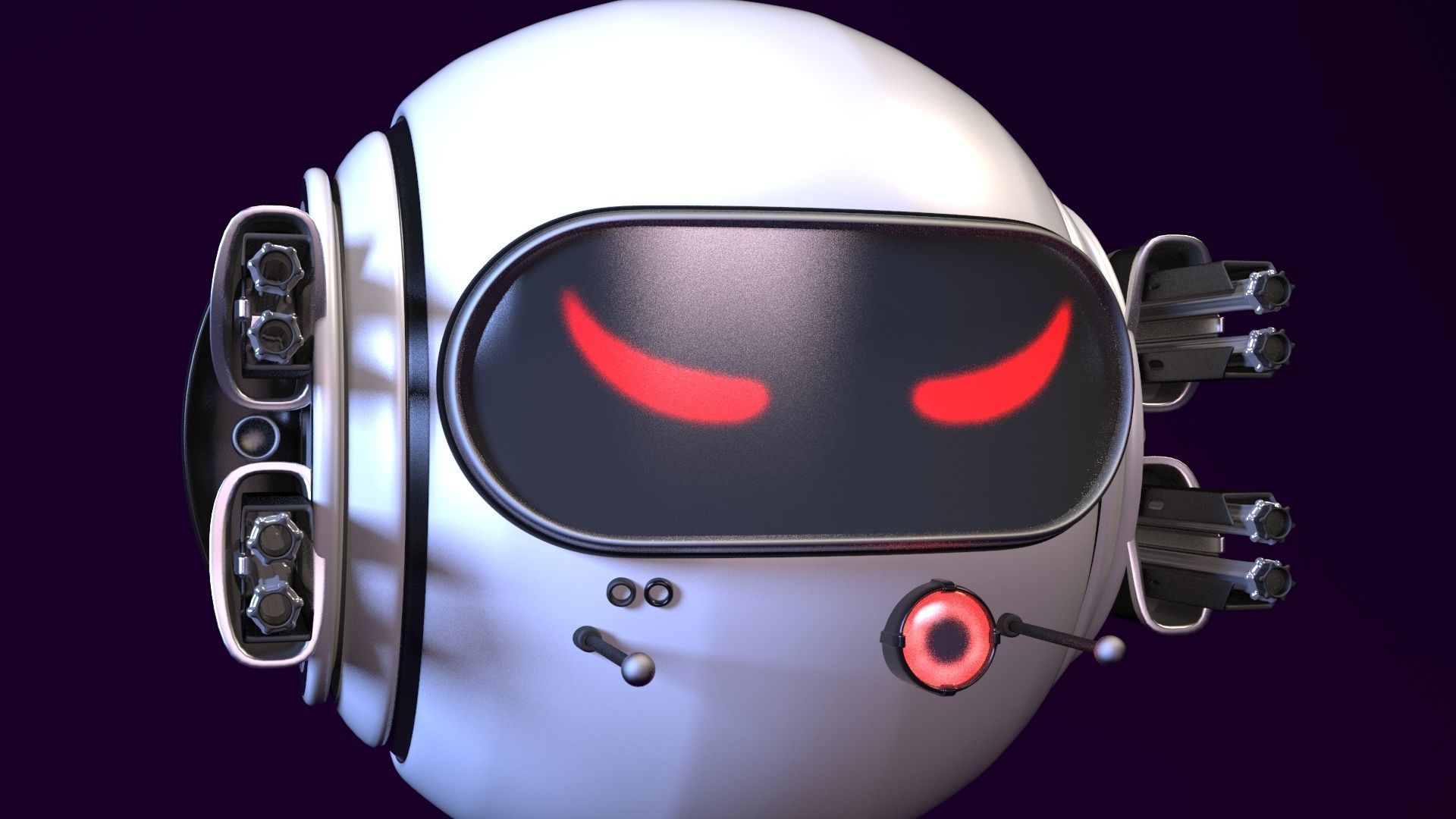 Flying drone Low-poly 3D model_2