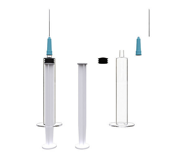 Empty syringe 3D model