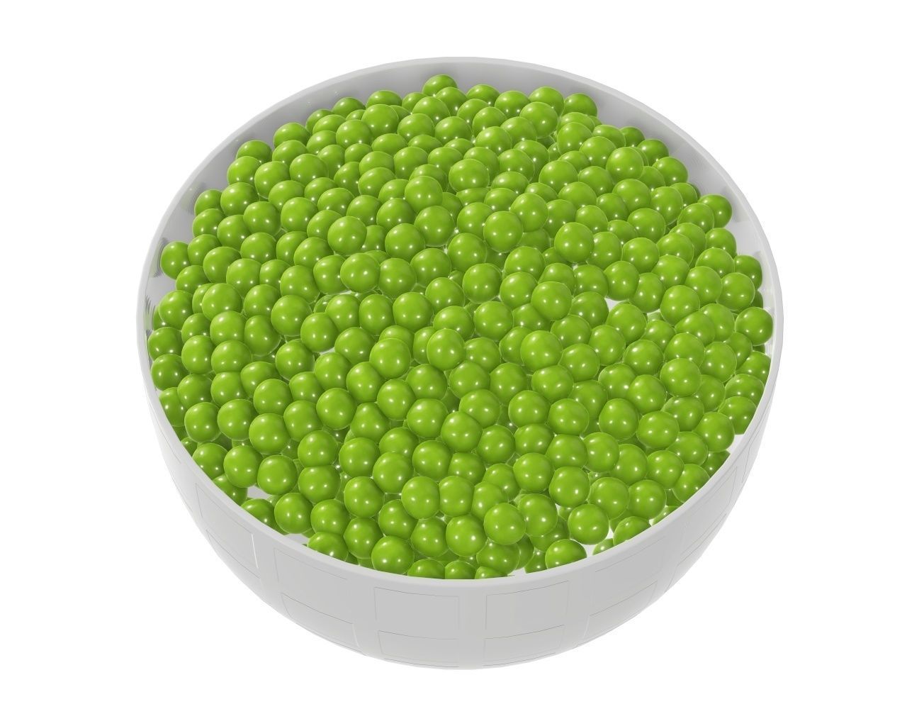 Peas in bowl 3D model_3