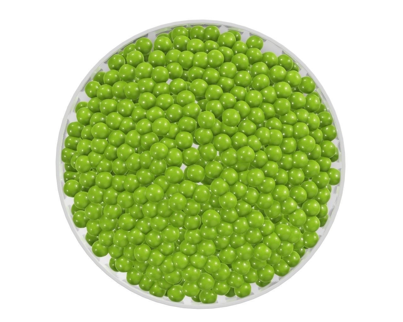 Peas in bowl 3D model_2