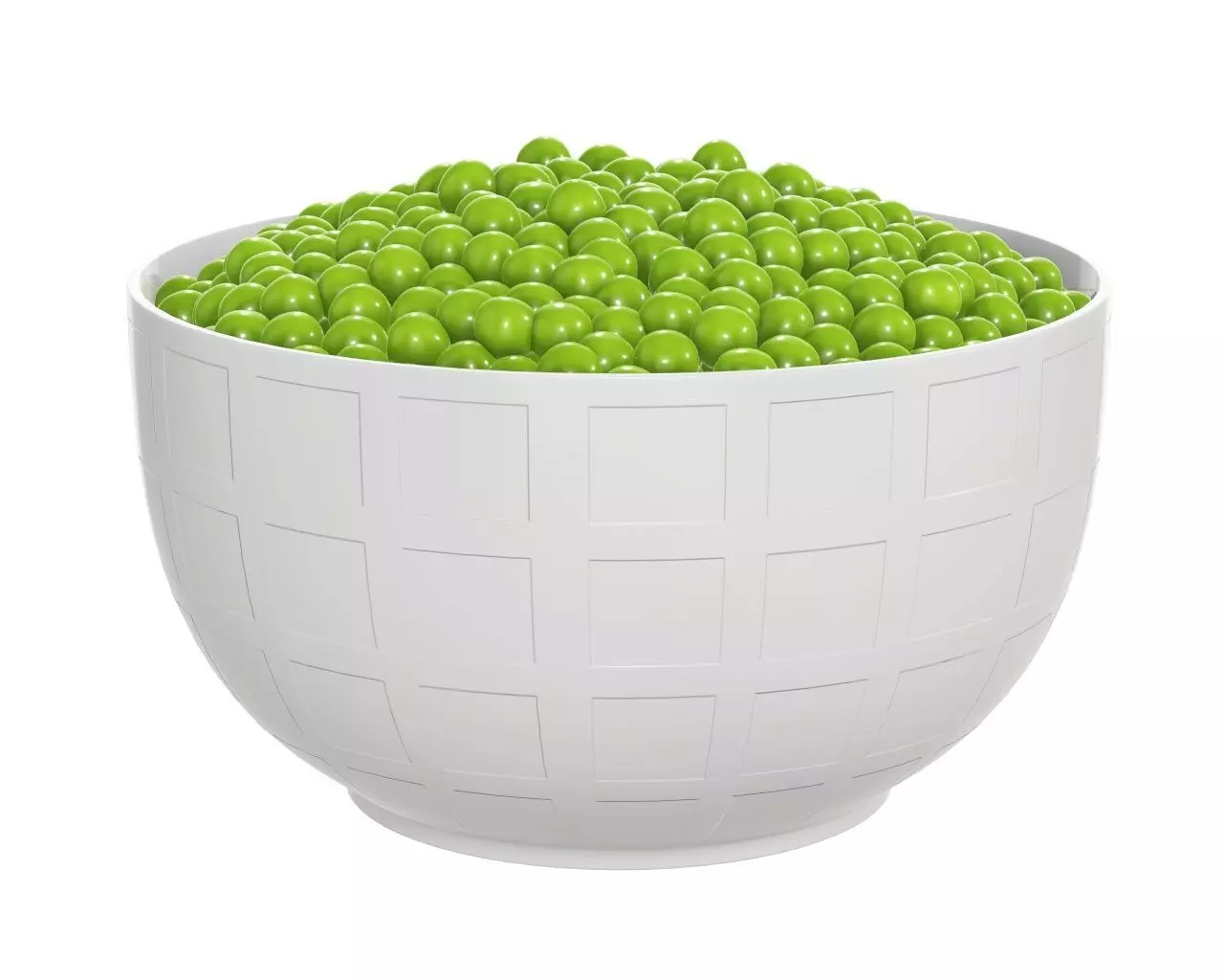 Peas in bowl 3D model_0