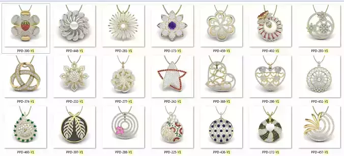 572 women cocktail pendant 3dm render detail bulk collection 