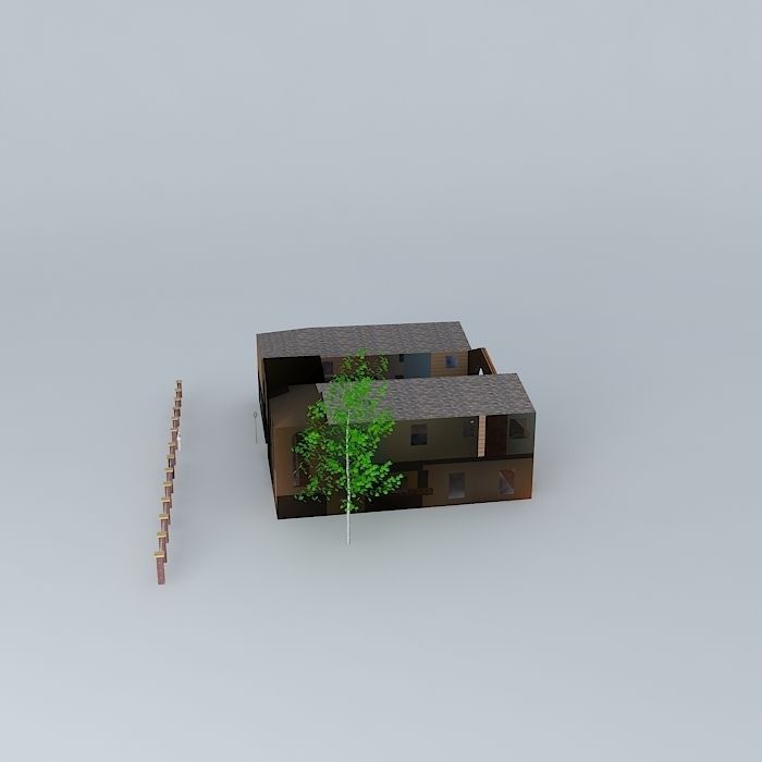 House Number 1 Free 3D model_2